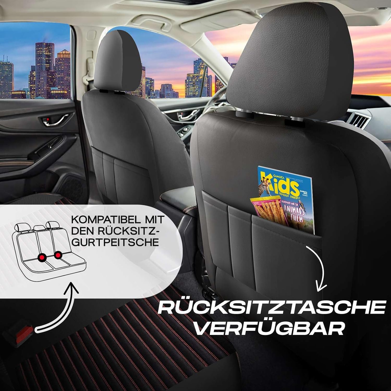 Lizbon Autositzbezüge für Nissan Note, Alcantara