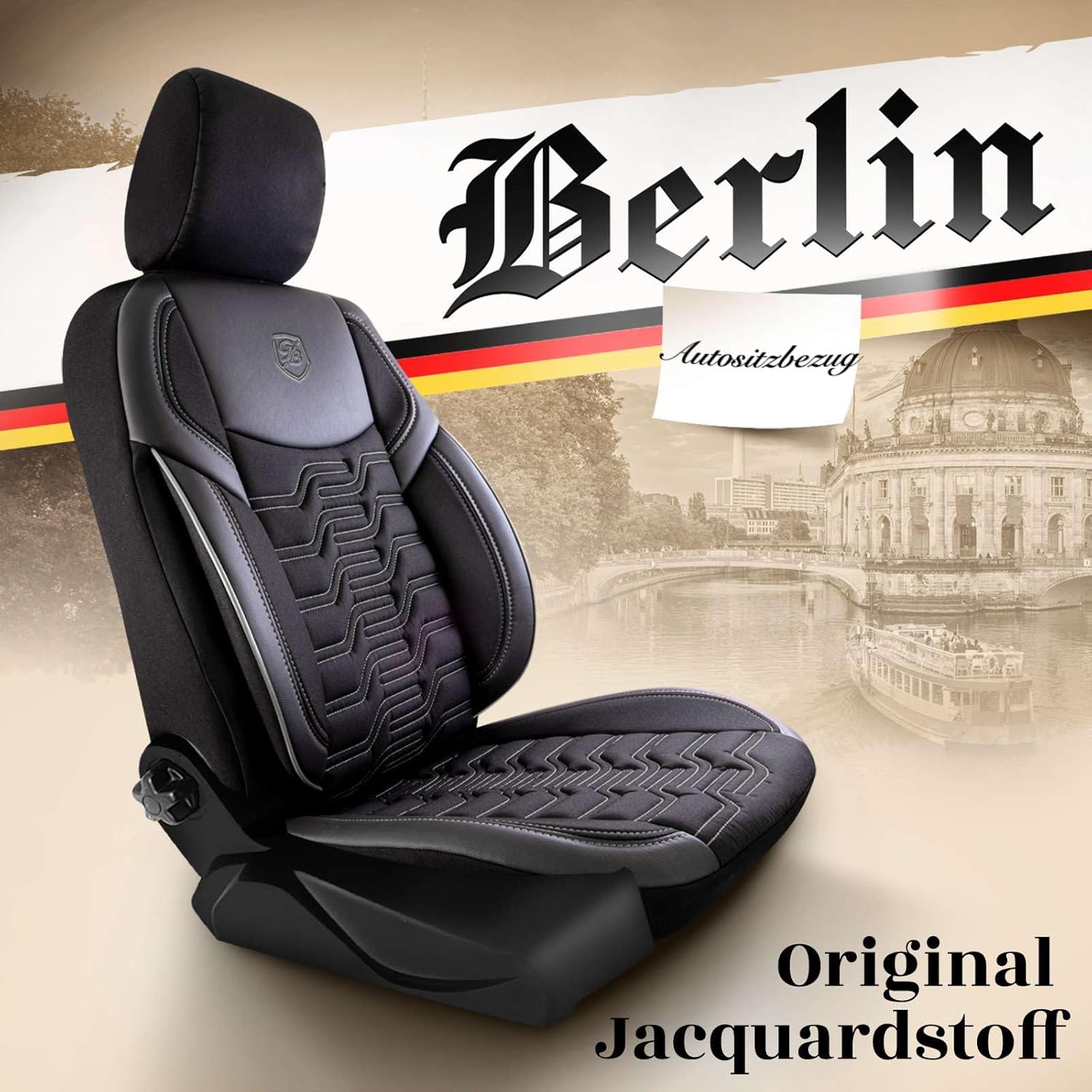 Berlin Autositzbezüge für Mazda 2, Jacquard Sitzauflage