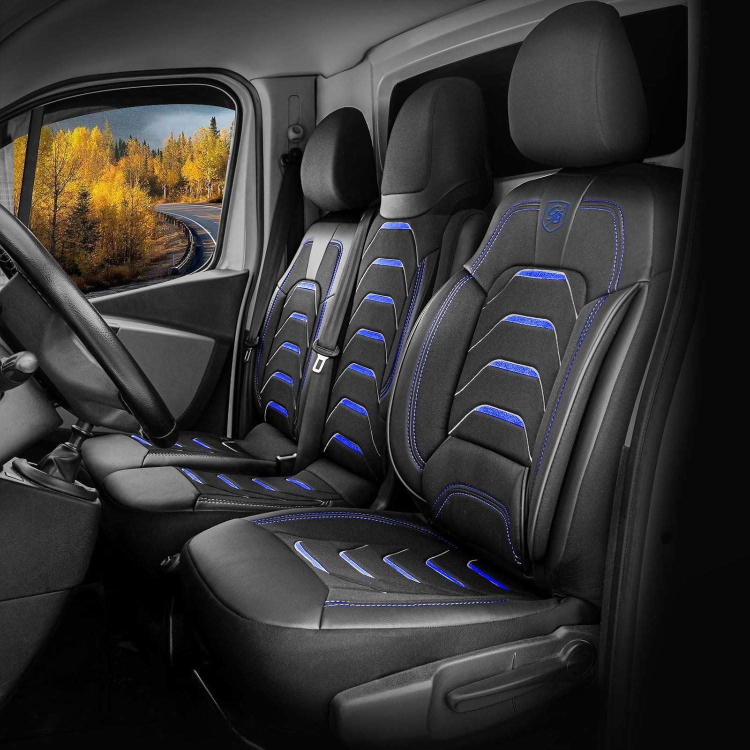 Autositzbezüge Universal 2+1 für Citroen Jumper (2014-2026), Leinen