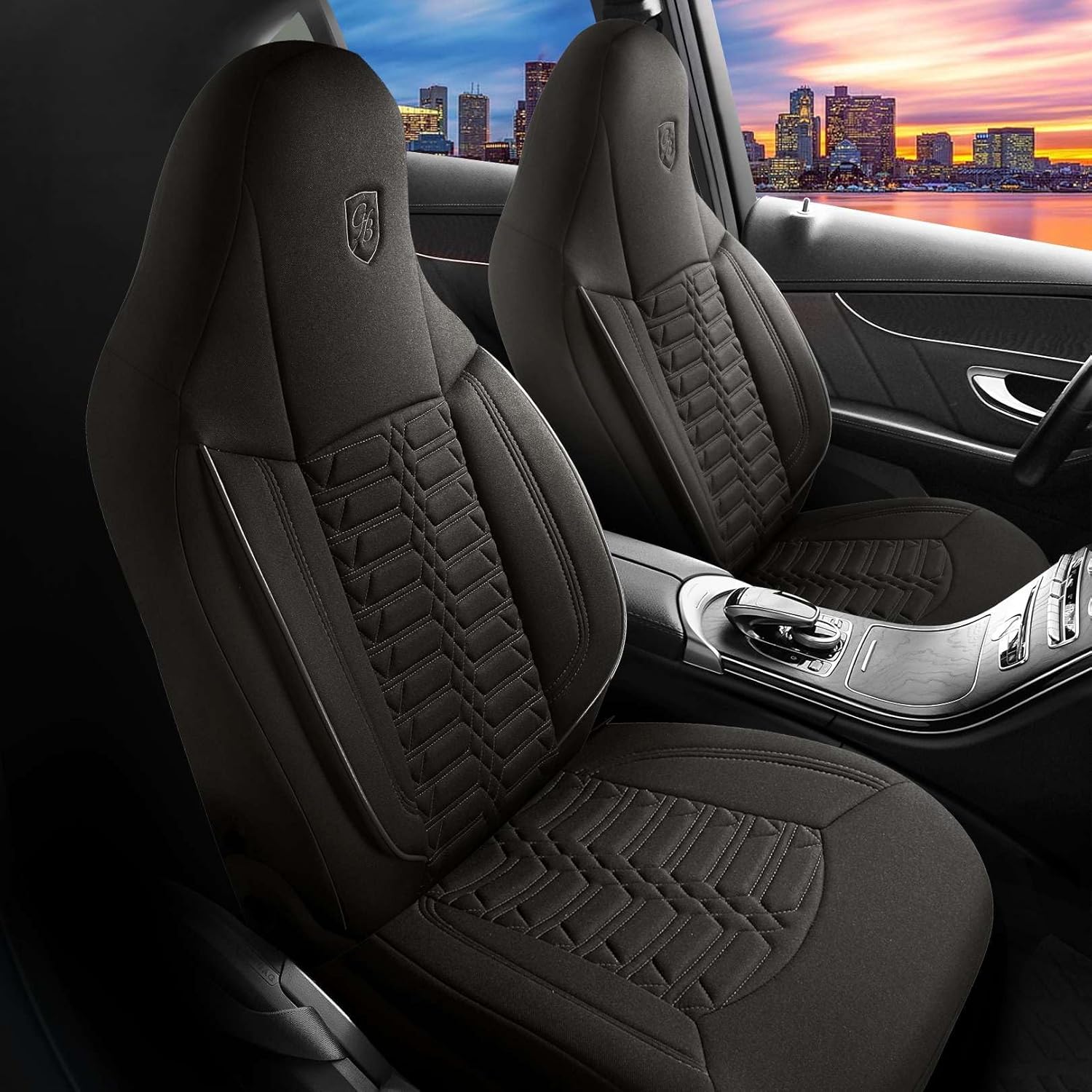 Polygon Autositzbezüge für Nissan X-Taril, Lacoste-Stoff
