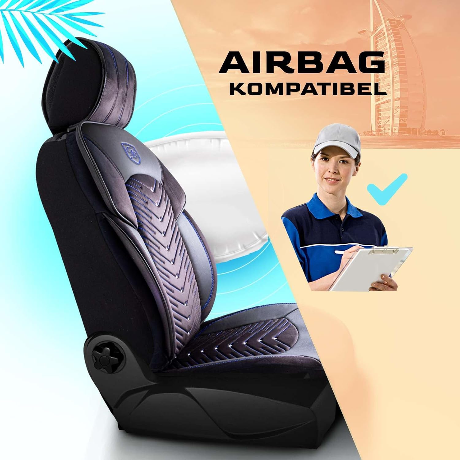 Dubai Autositzbezüge für Suzuki Jimny, Samt