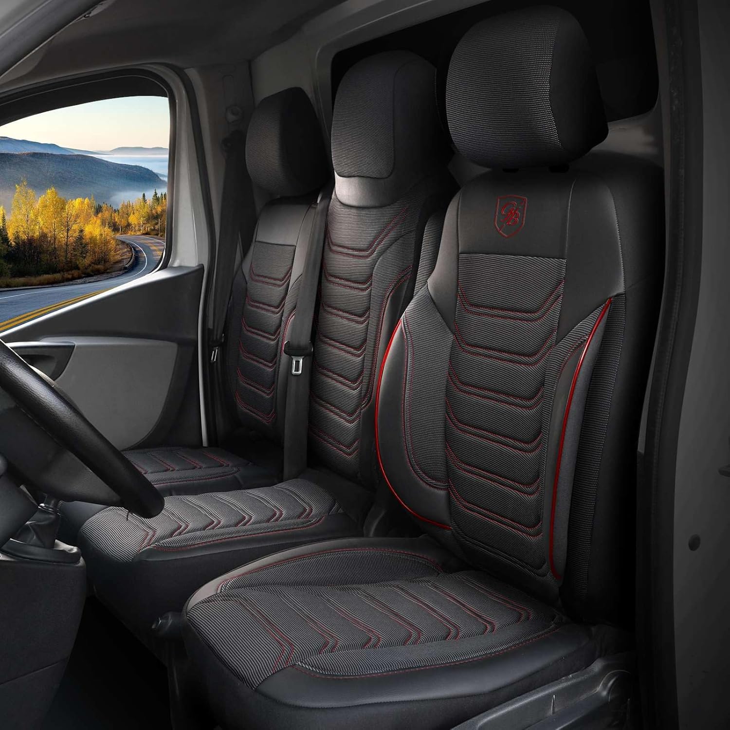 Autositzbezüge Universal 2+1 für Fiat Talento (2016-2020), Piqué-Stoff