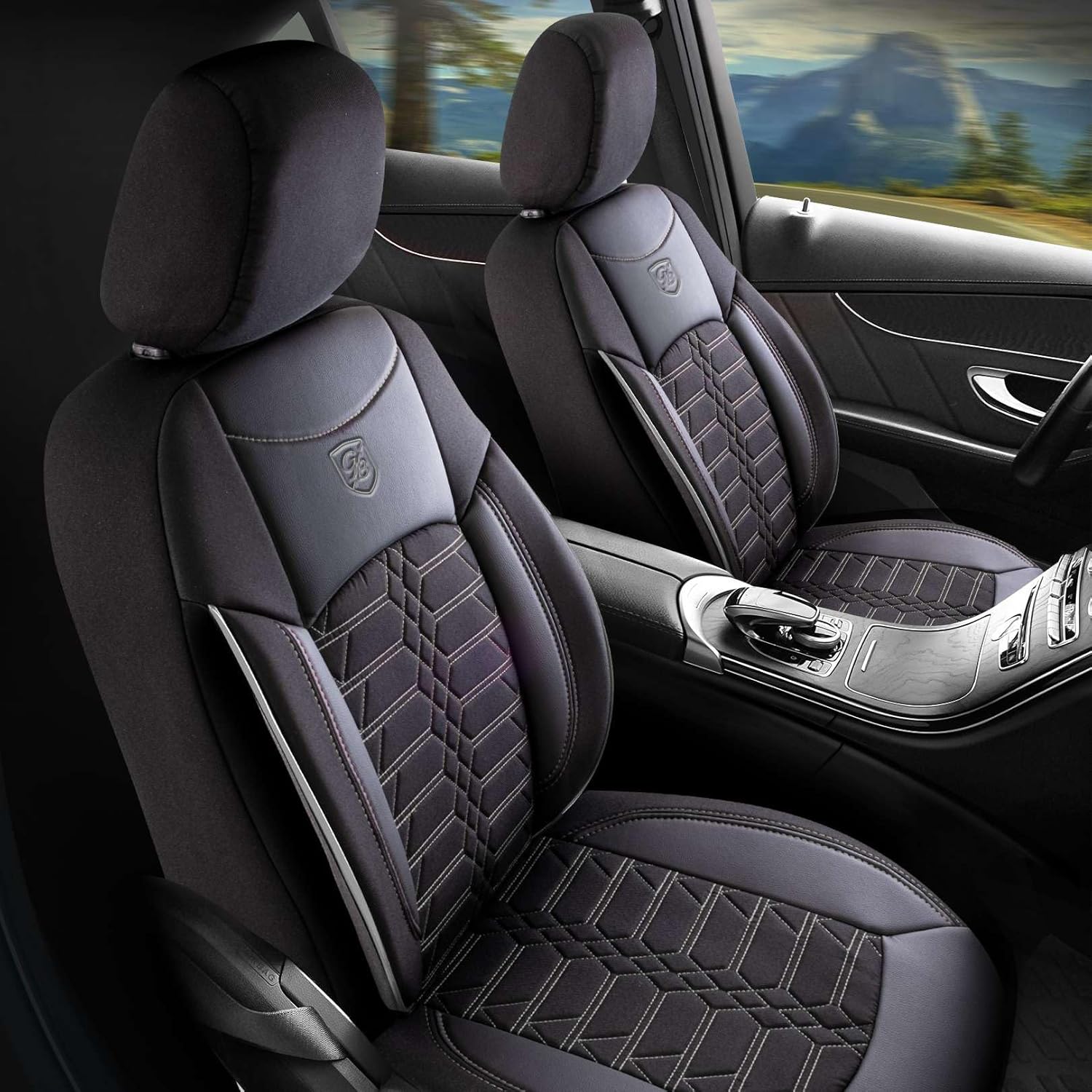 Venice Autositzbezüge für Fiat Qubo, Jacquard Sitzauflage