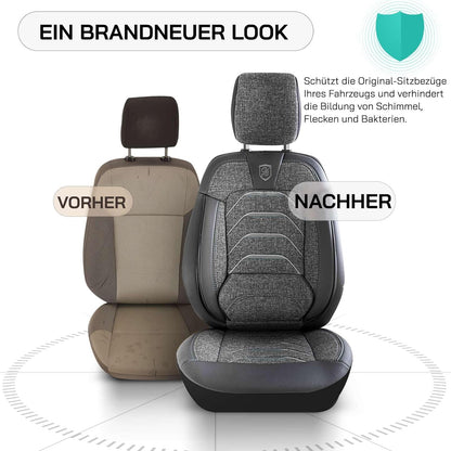 Bodrum Autositzbezüge für Skoda Fabia, Leinen