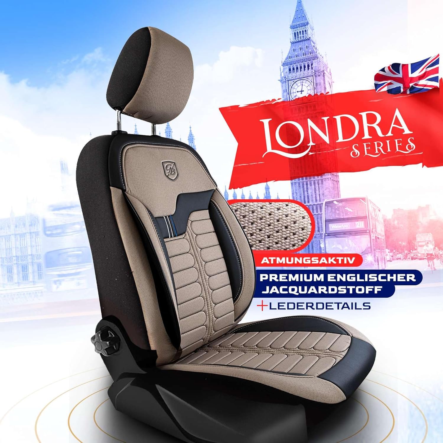 Londra Autositzbezüge für Citroen Nemo, Jacquard Sitzauflage