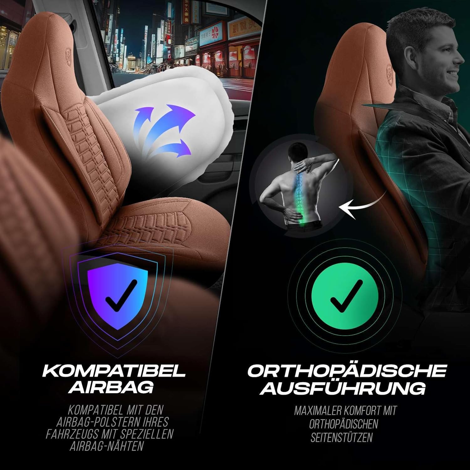 Polygon Autositzbezüge für Lexus IS, Lacoste-Stoff