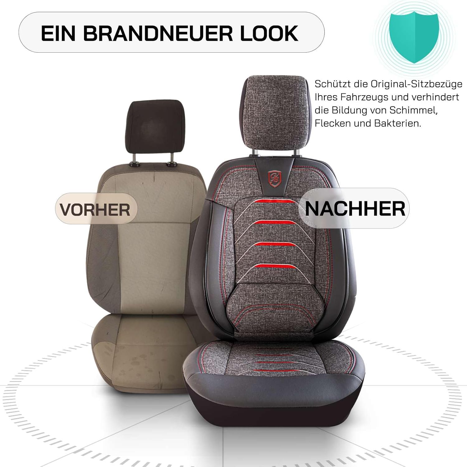 Bodrum Autositzbezüge für Seat Exeo, Leinen