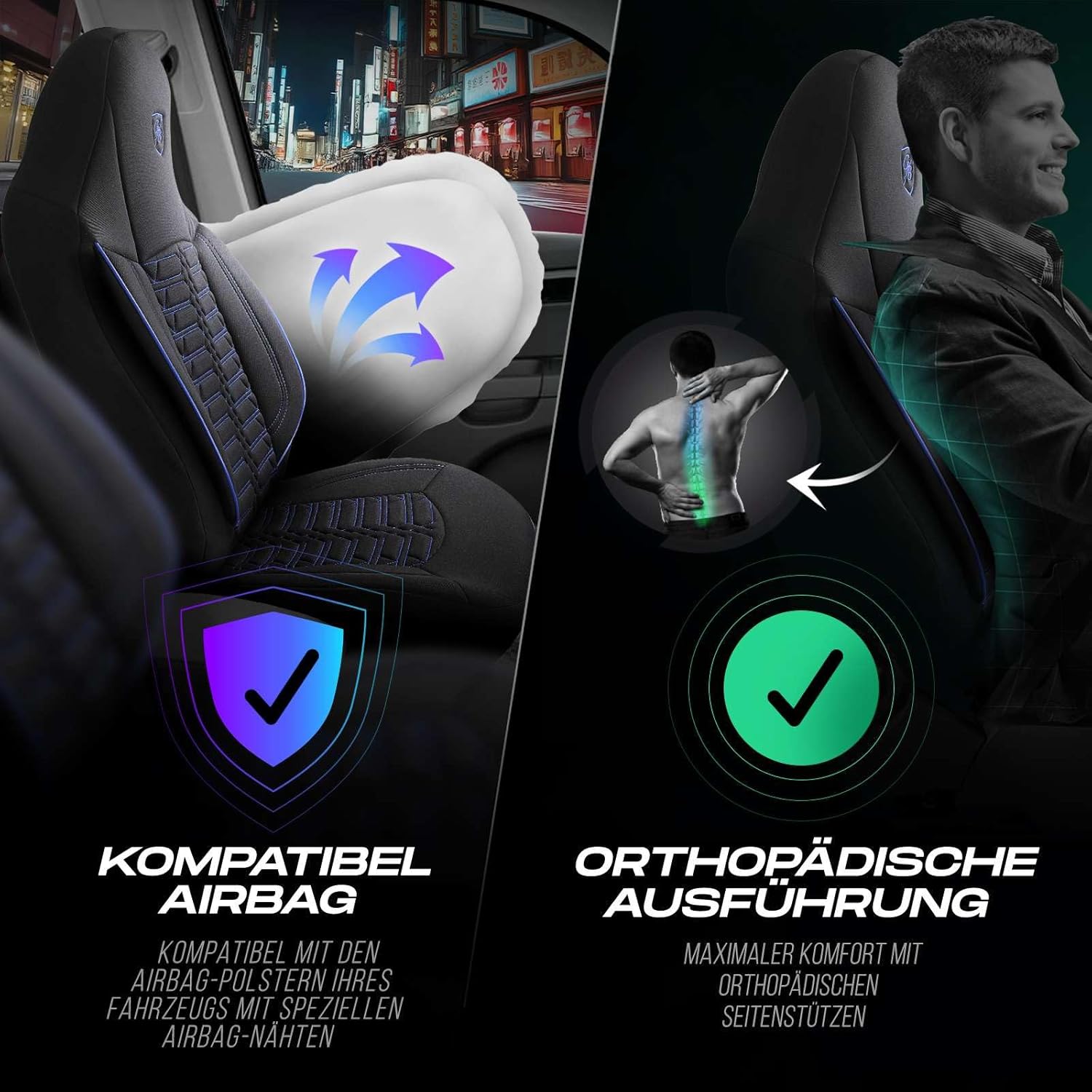 Polygon Autositzbezüge für Lexus GS, Lacoste-Stoff