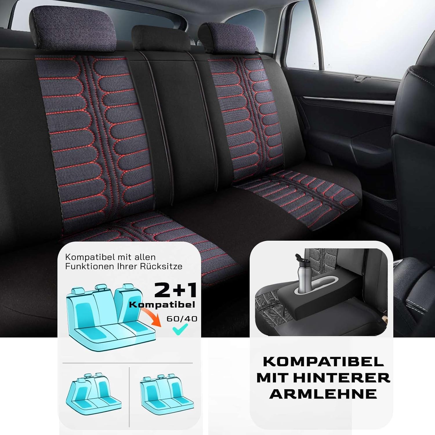Londra Autositzbezüge für Opel Mokka, Jacquard Sitzauflage
