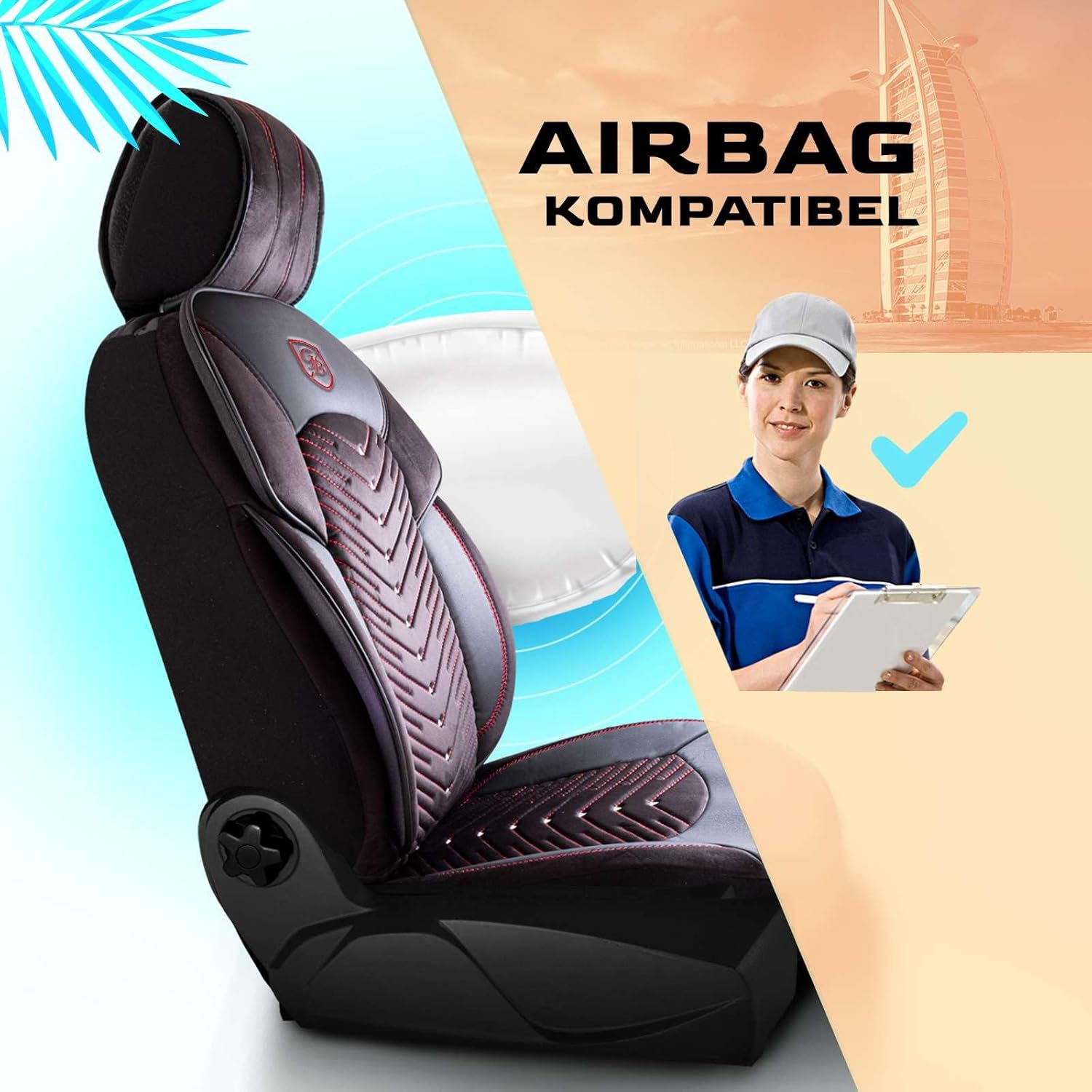 Dubai Autositzbezüge für Volvo XC90, Samt