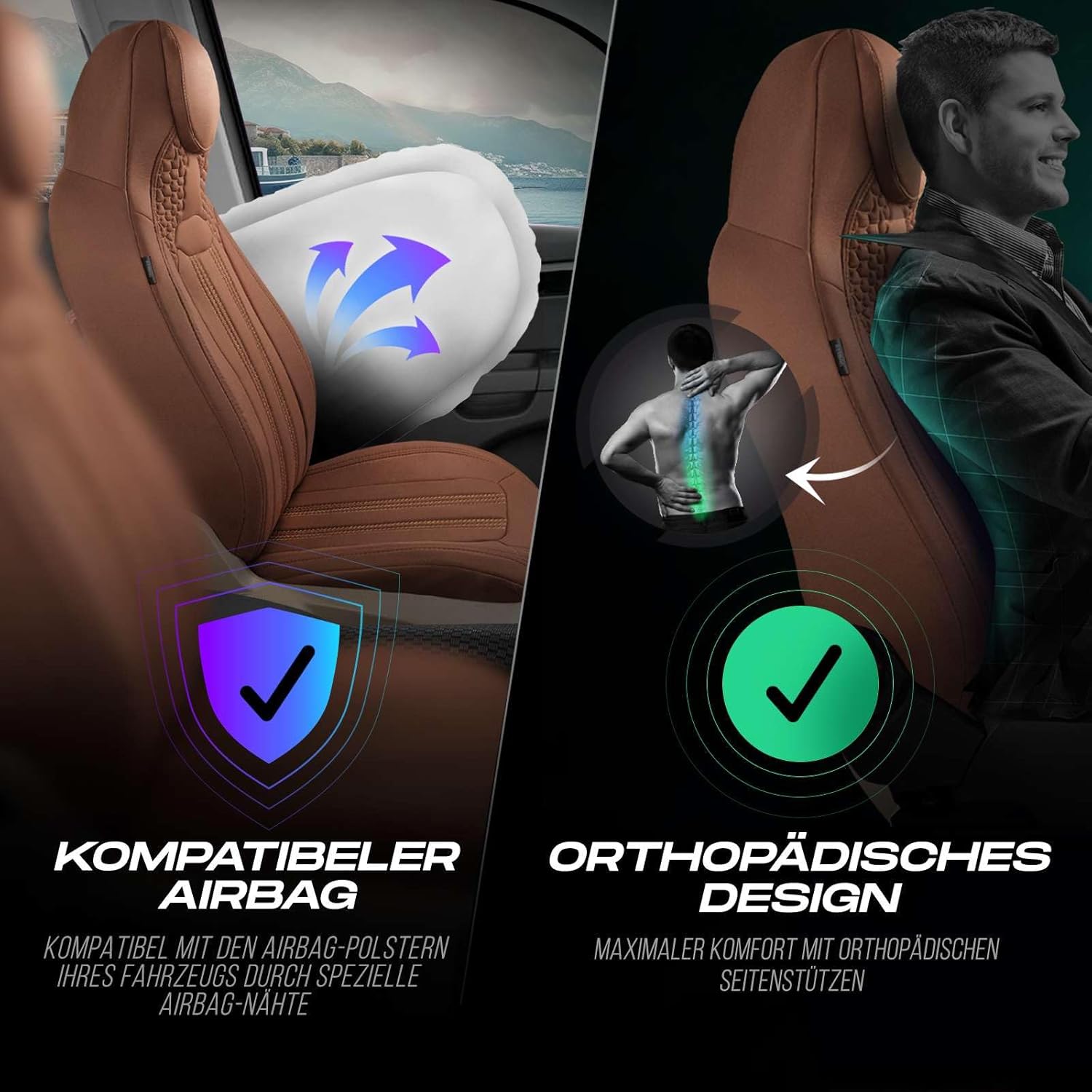 Hunter Autositzbezüge für Audi A6, Lacoste-Stoff