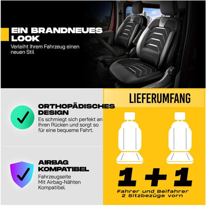 Autositzbezüge Universal 1+1 für FIAT Ducato (2014-2026), Leinen
