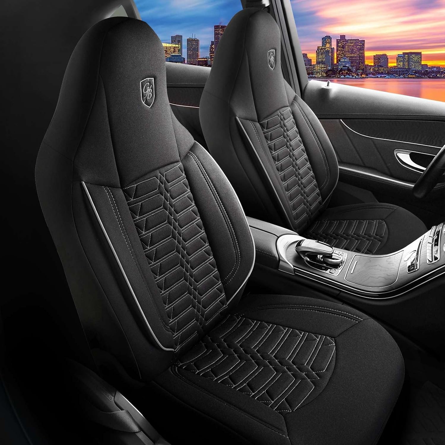 Polygon Autositzbezüge für BMW X5, Lacoste-Stoff