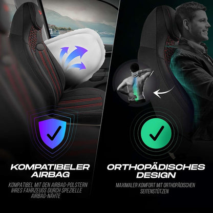 Hunter Autositzbezüge für Skoda SuperB, Lacoste-Stoff