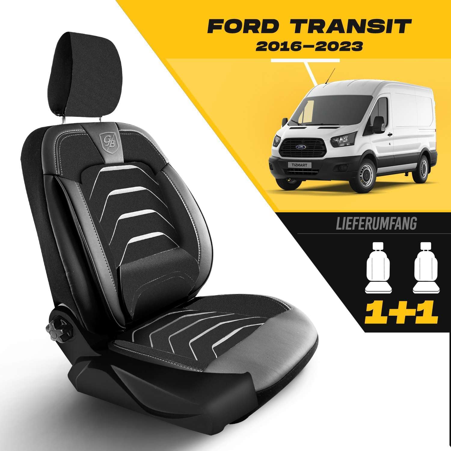 Autositzbezüge Universal 2+1 für Transit Custom (2016-2023), Leinen