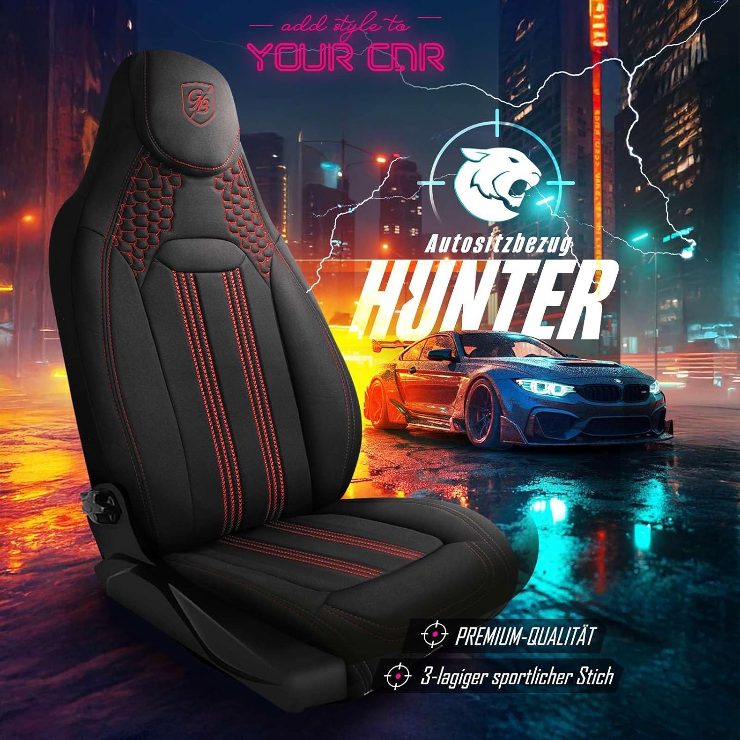 Hunter Autositzbezüge für Mazda Premacy, Lacoste-Stoff