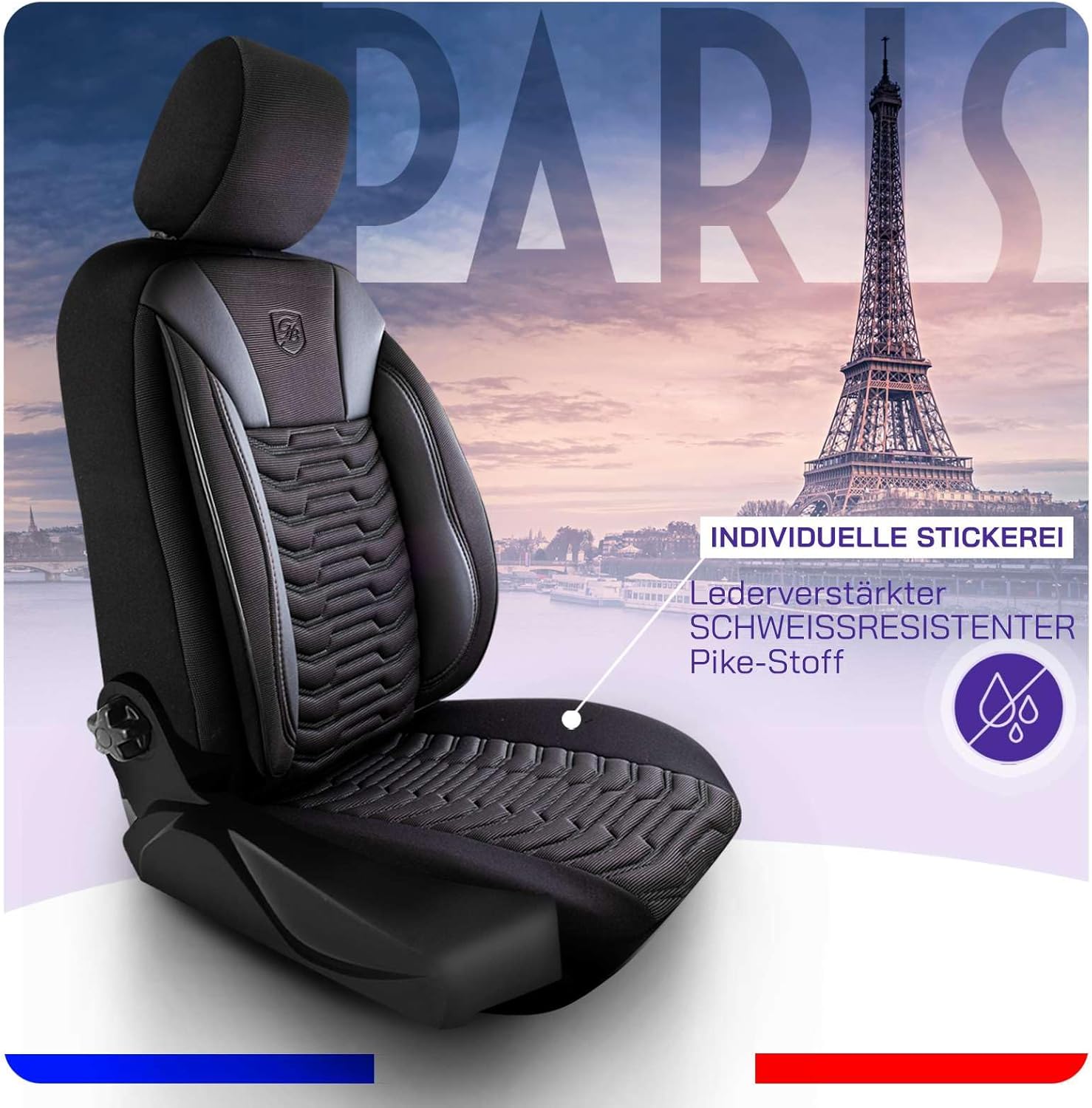 Paris Autositzbezüge für Volvo S80, Piqué-Stoff