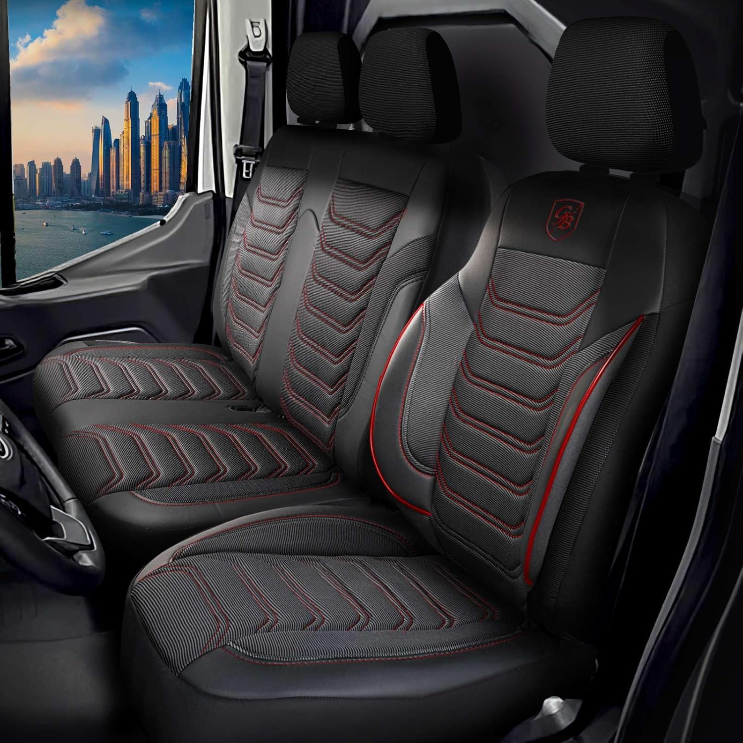 Autositzbezüge Universal 2+1 für Citroen Jumper (2014-2026), Piqué-Stoff