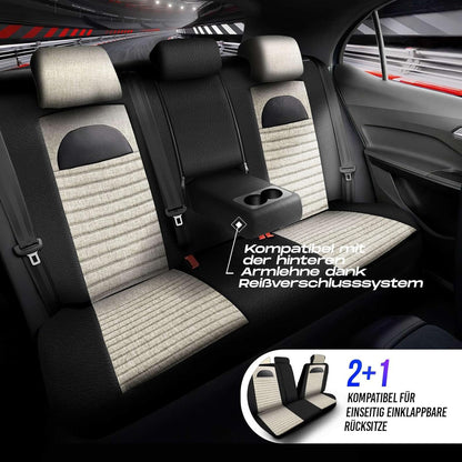 Enzo Autositzbezüge für Audi A6, Leinen