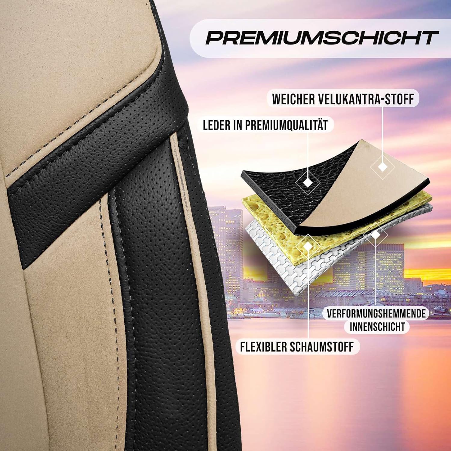 Lizbon Autositzbezüge für BMW 2er, Alcantara