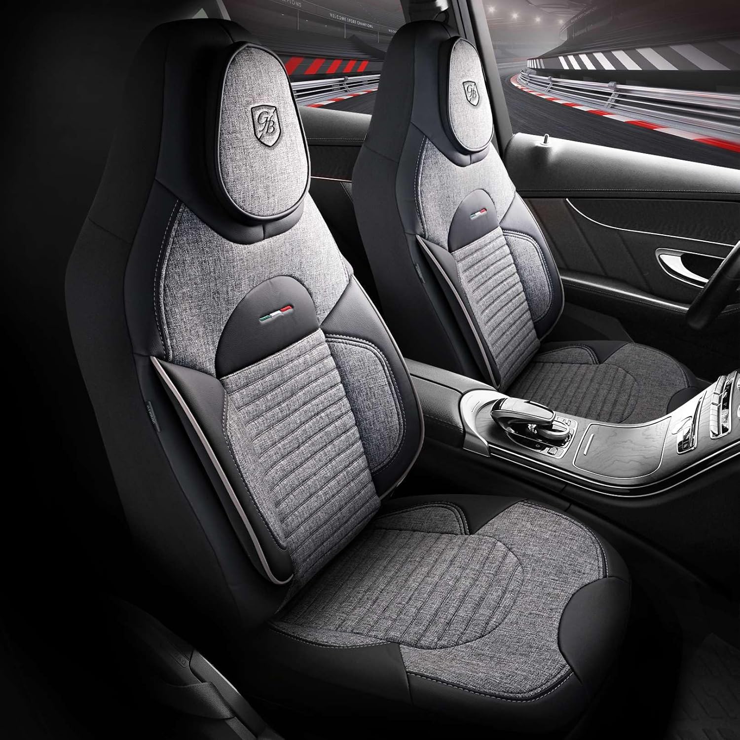 Enzo Autositzbezüge für Ford Fusion, Leinen