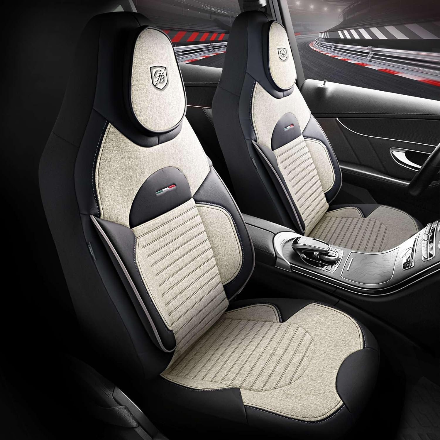 Enzo Autositzbezüge für Jeep Renegade, Leinen