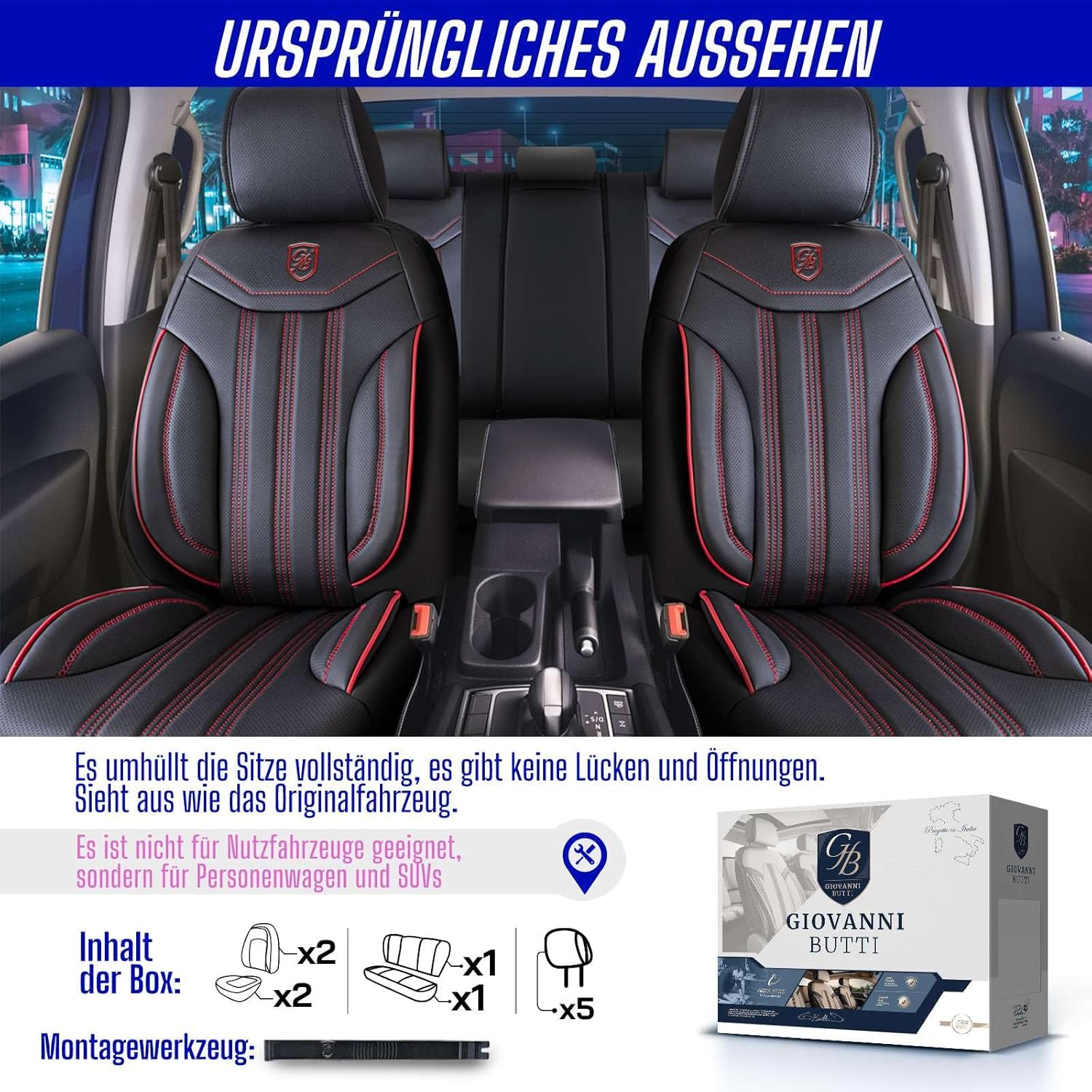 Miami Autositzbezüge für Suzuki Jimny, Leder