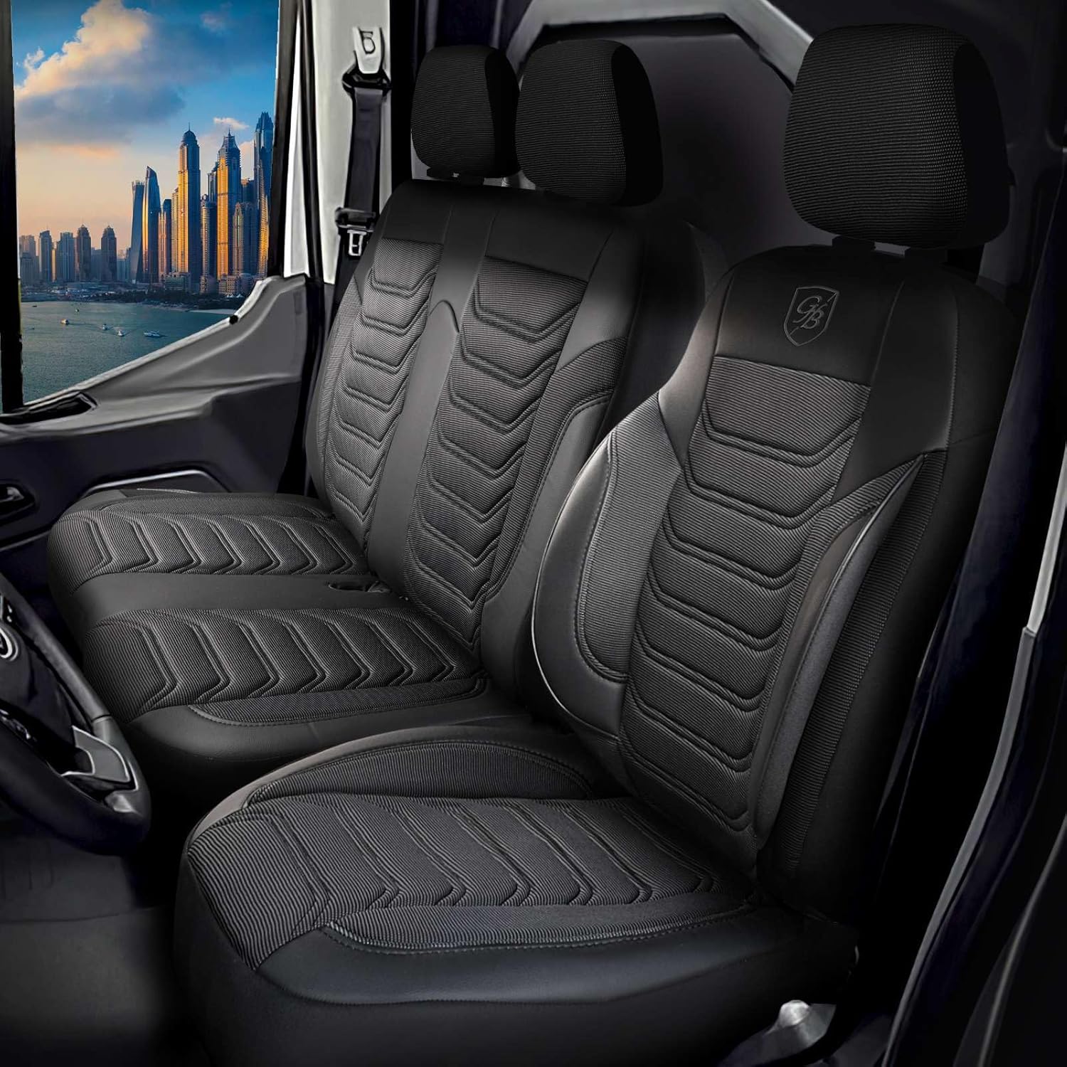 Autositzbezüge Universal 2+1 für Transit Custom (2016-2023), Piqué-Stoff