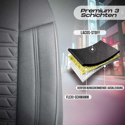 Polygon Autositzbezüge für VW Bora, Lacoste-Stoff