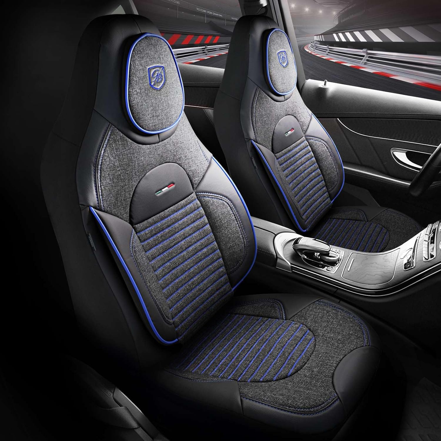 Enzo Autositzbezüge für Hyundai Kona, Leinen