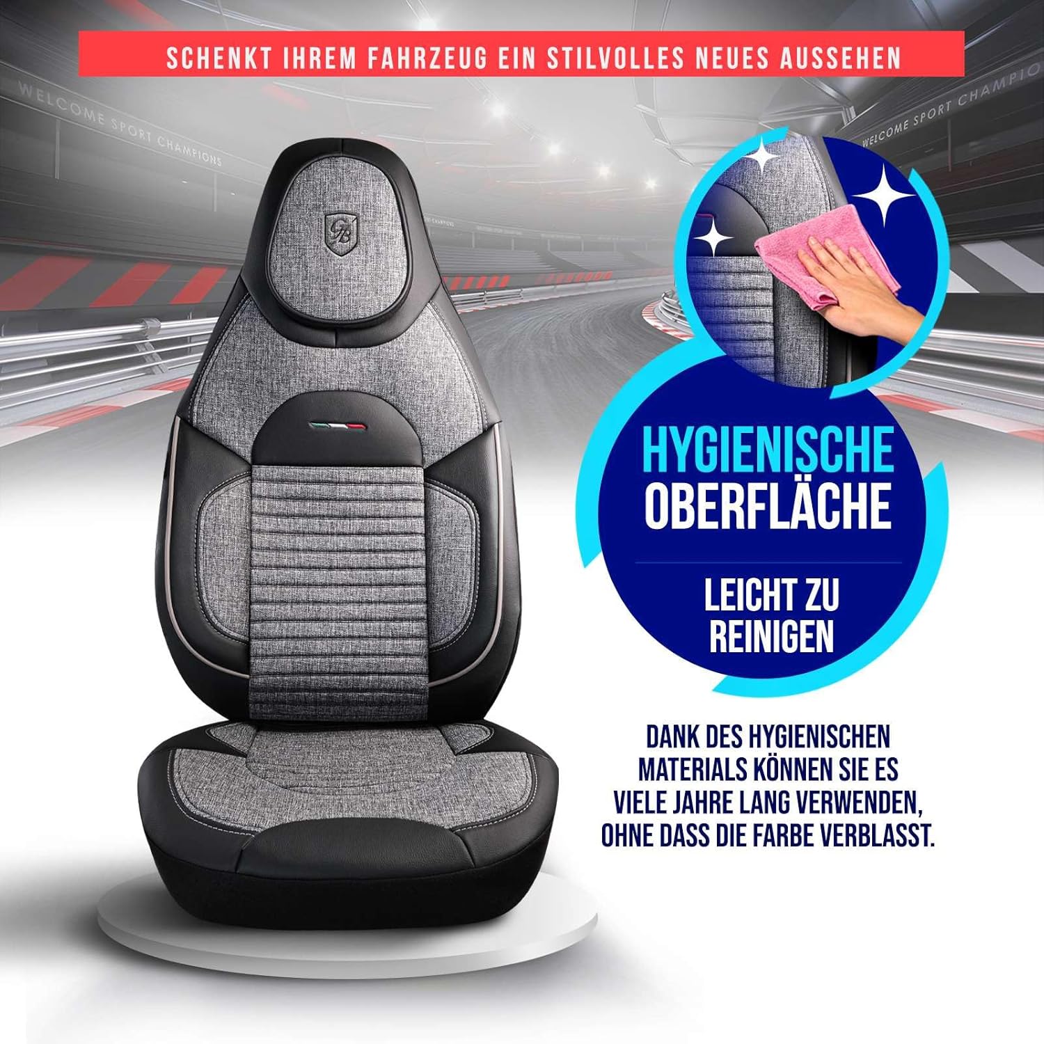 Enzo Autositzbezüge für Honda Jazz, Leinen