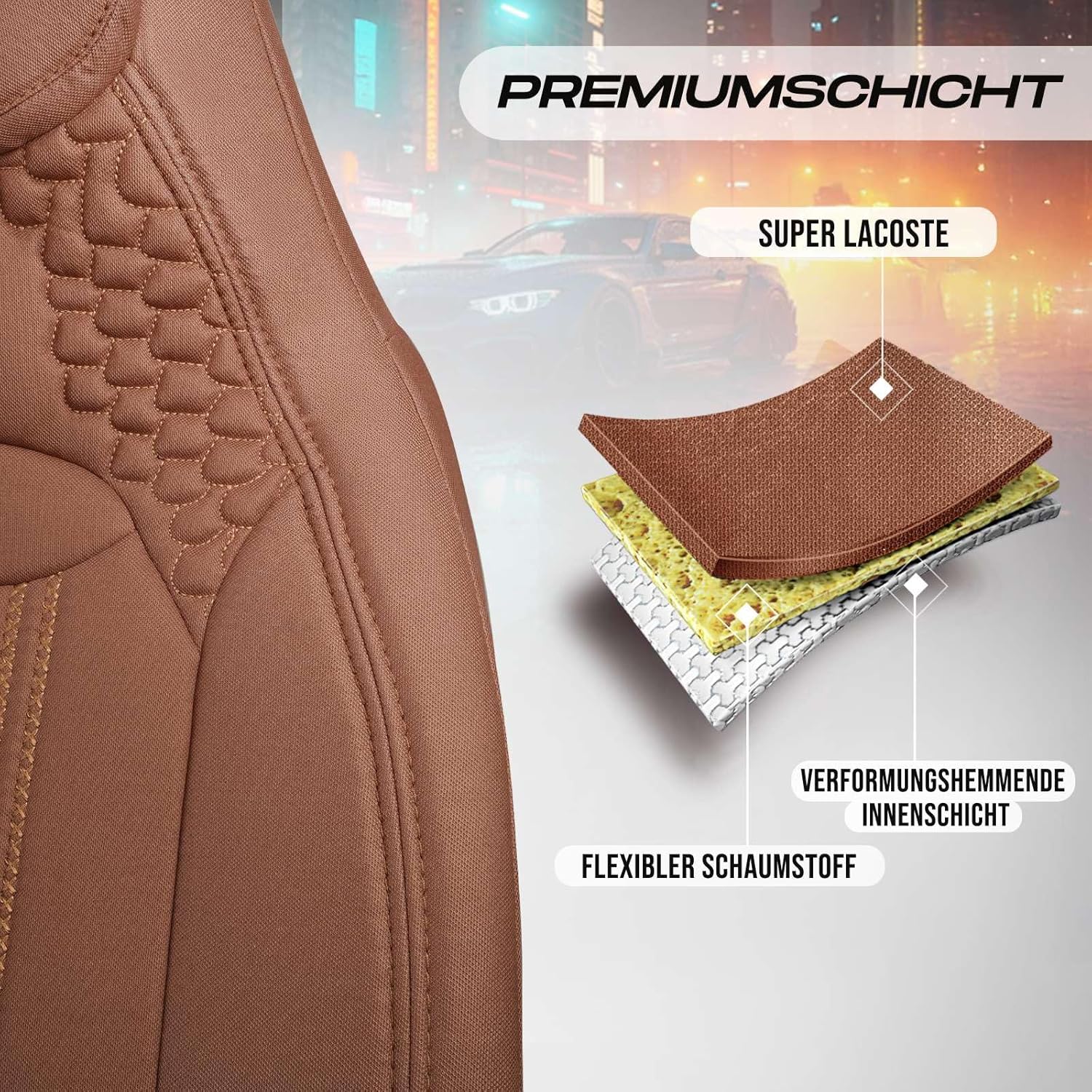Hunter Autositzbezüge für Volvo XC60, Lacoste-Stoff