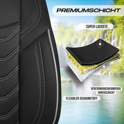 Lechfall Autositzbezüge für Mazda CX-3, Lacoste-Stoff