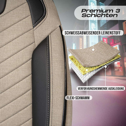 Munich Autositzbezüge für Land Rover Discovery Sport, Leinen