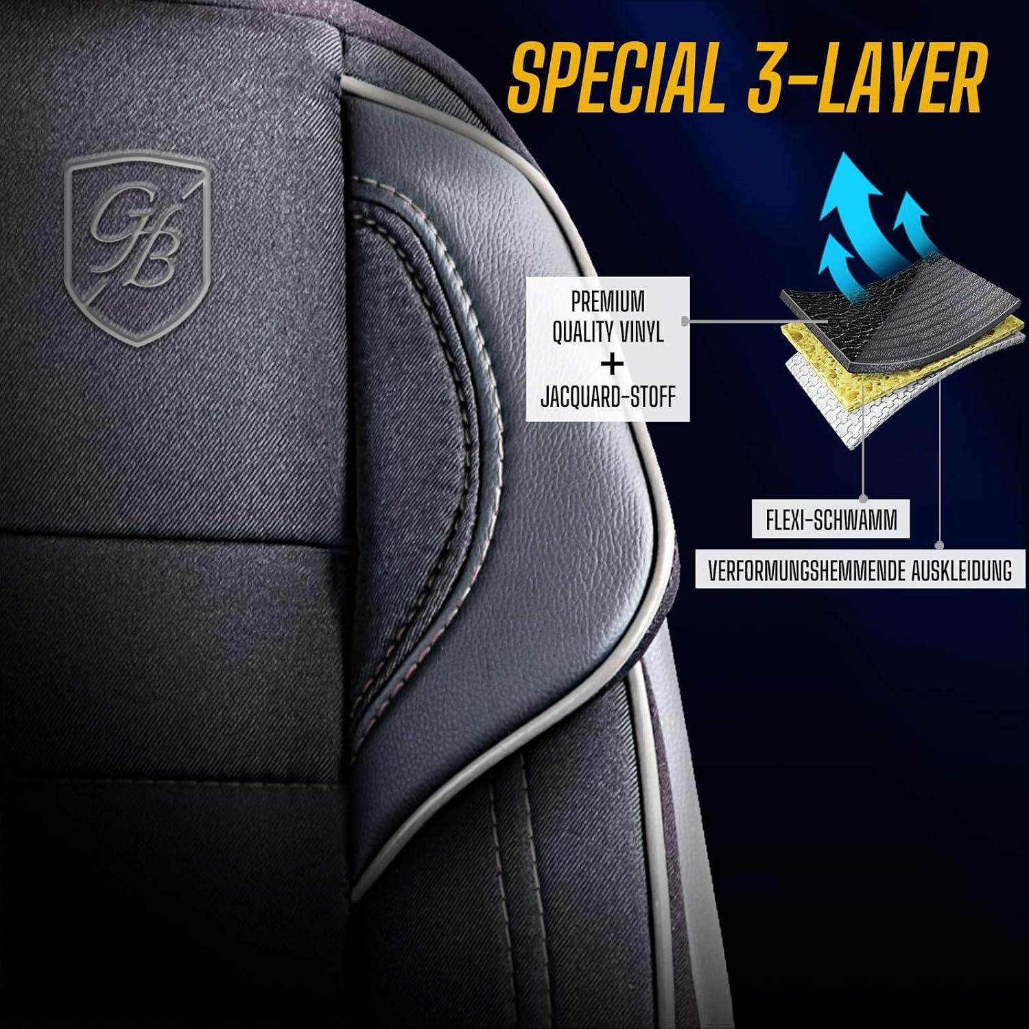 Everest Autositzbezüge für Volvo V50 – Jacquard Sitzauflage