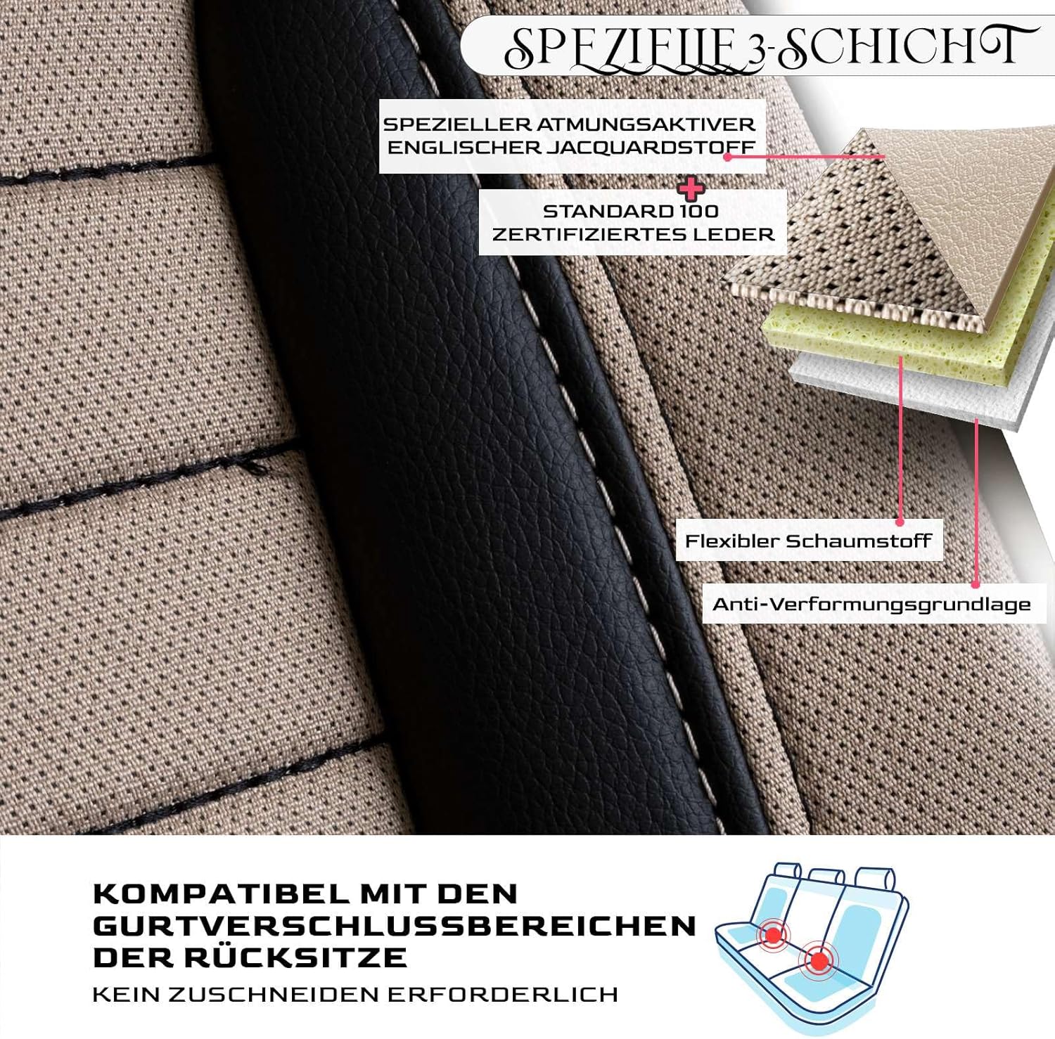 Londra Autositzbezüge für VW Sharan, Jacquard Sitzauflage