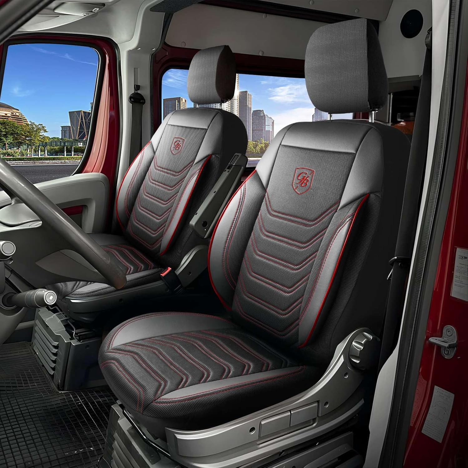 Autositzbezüge Universal 2+1 für Transit Custom (2016-2023), Piqué-Stoff