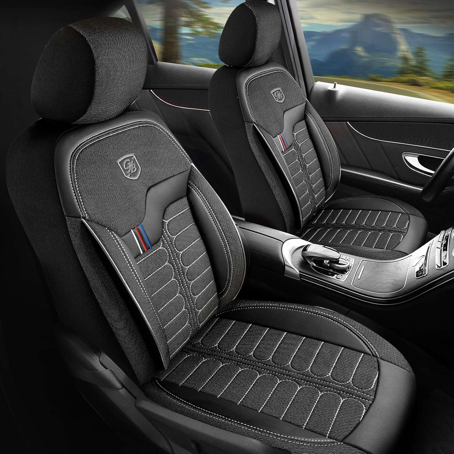 Londra Autositzbezüge für Volvo XC70, Jacquard Sitzauflage