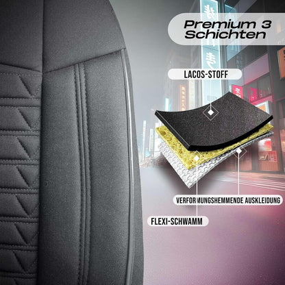 Polygon Autositzbezüge für Mazda Premacy, Lacoste-Stoff