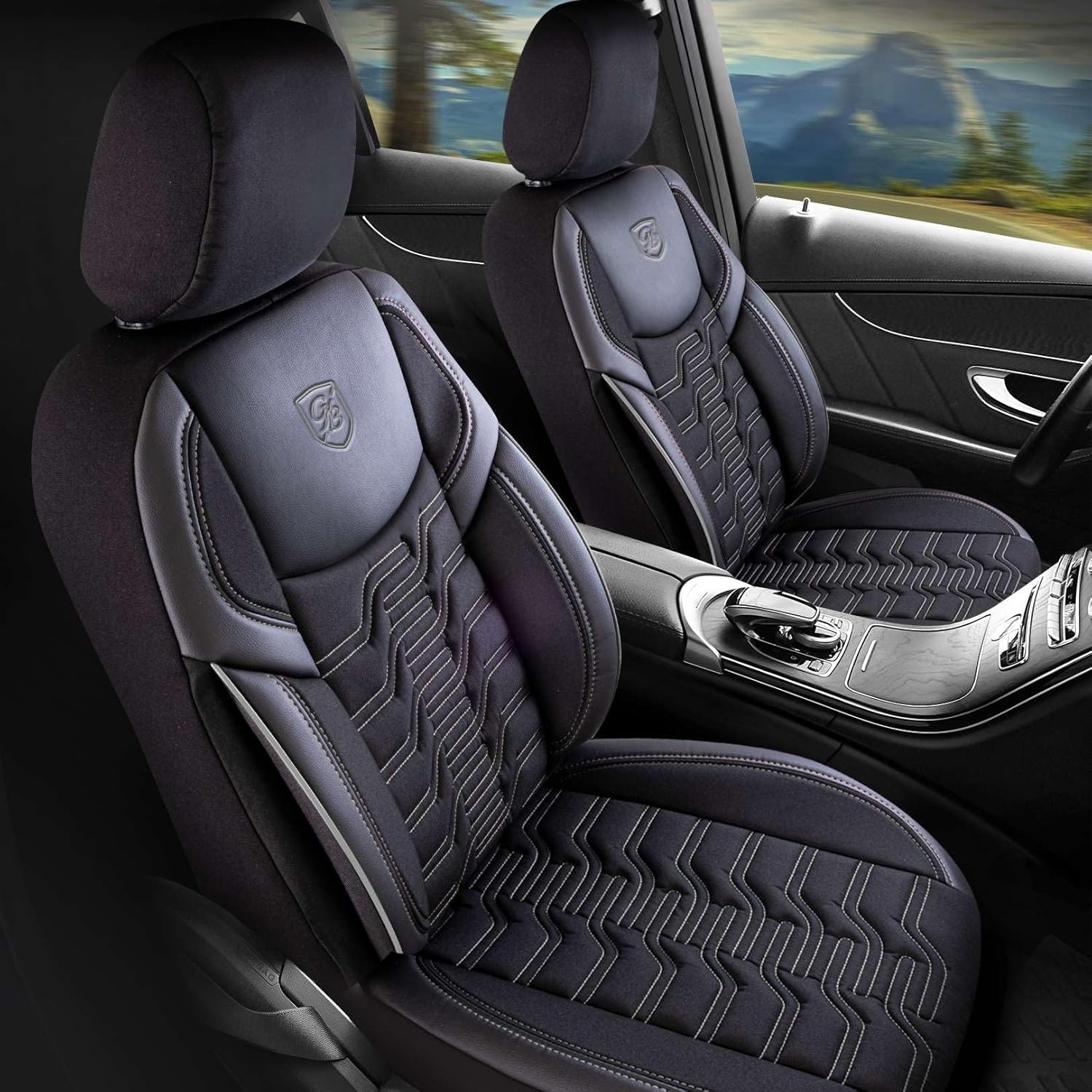Berlin Autositzbezüge für Ssang Yong Tivoli, Jacquard Sitzauflage