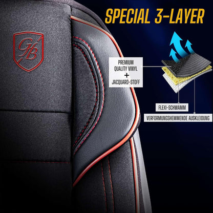 Everest Autositzbezüge für Nissan Leaf – Jacquard Sitzauflage