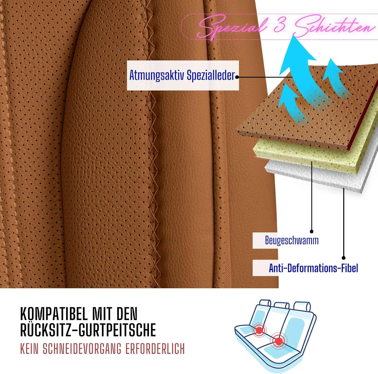 Miami Autositzbezüge für Suzuki Grand Vitara, Leder