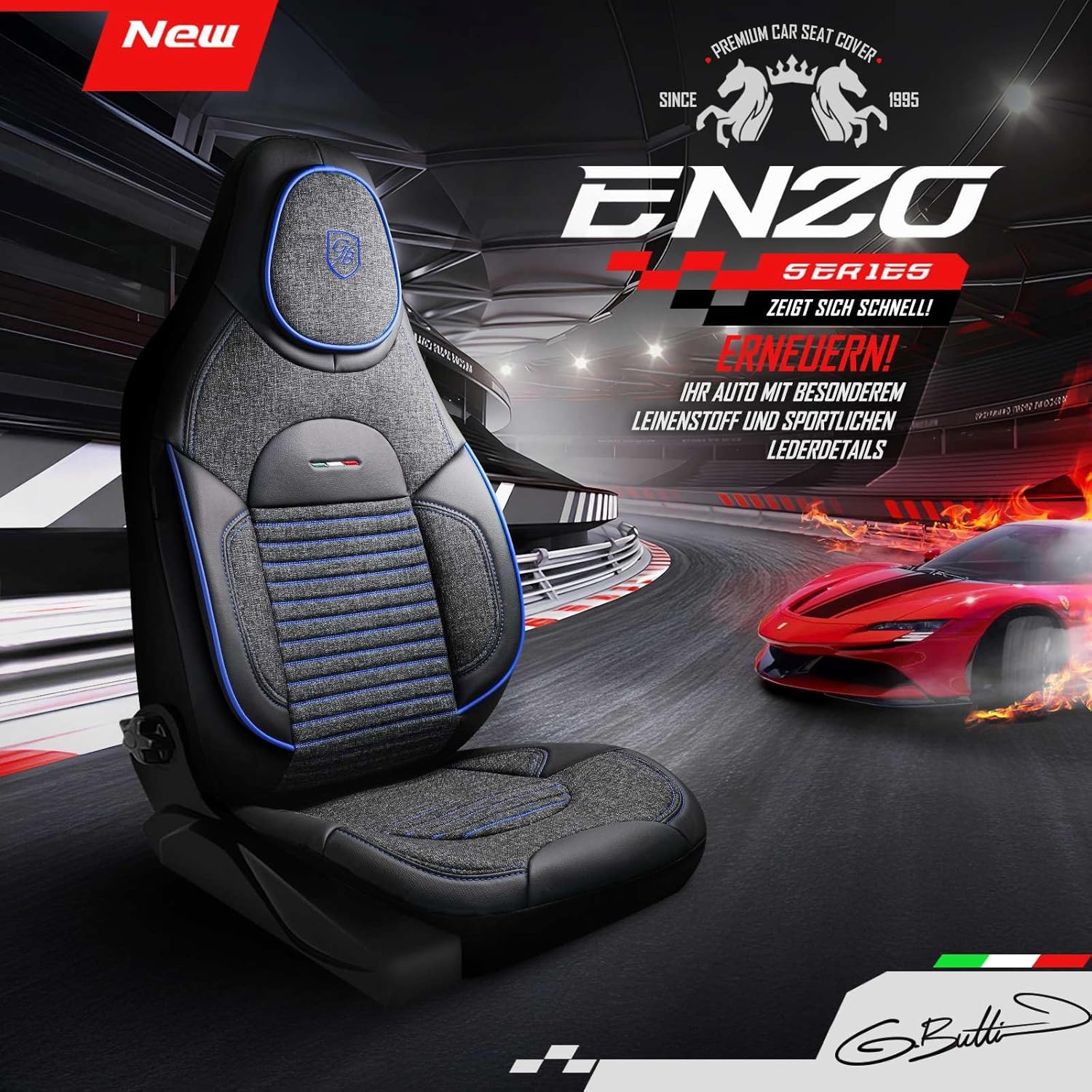 Enzo Autositzbezüge für Toyota Proace, Leinen