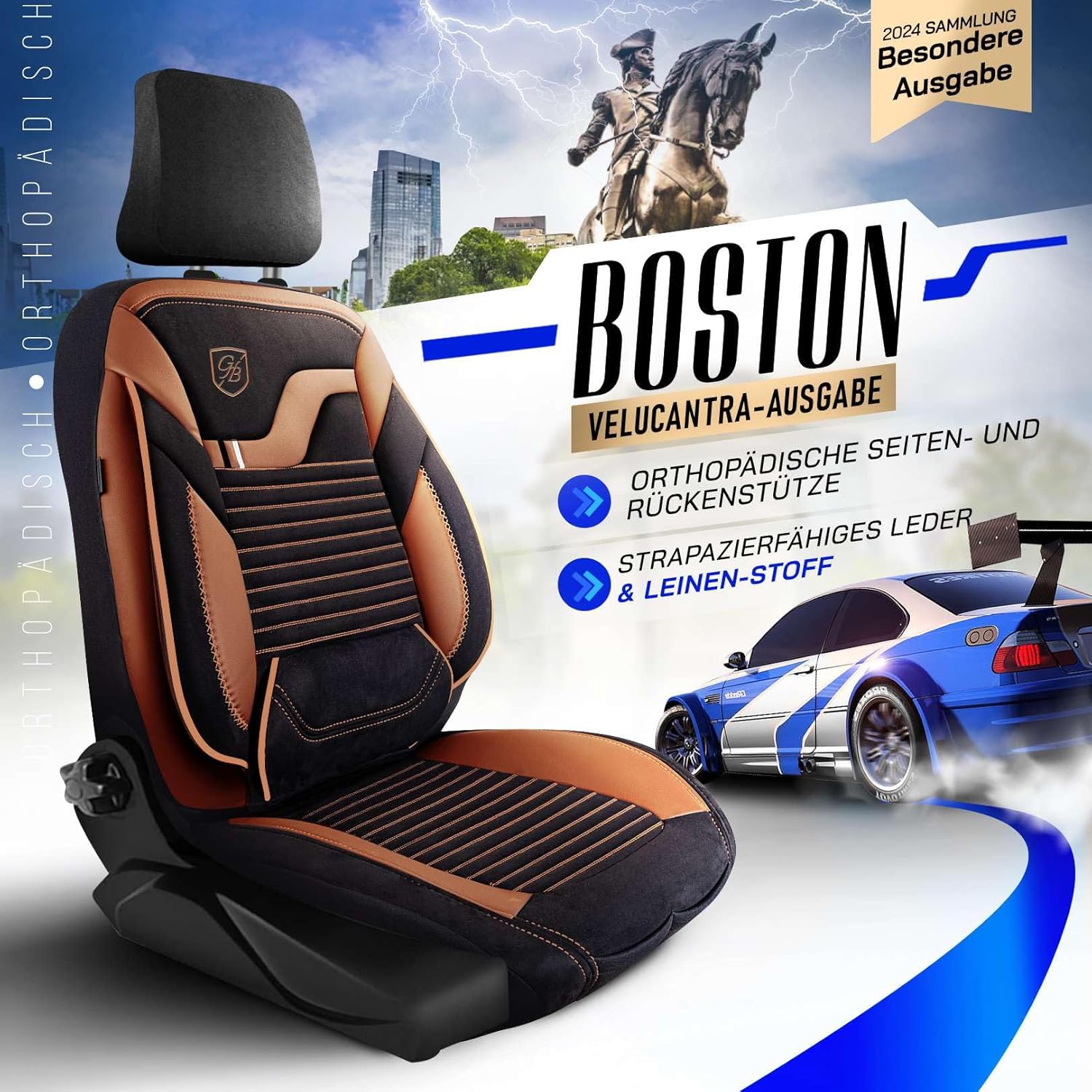 Boston Autositzbezüge für Audi Q3, Velours