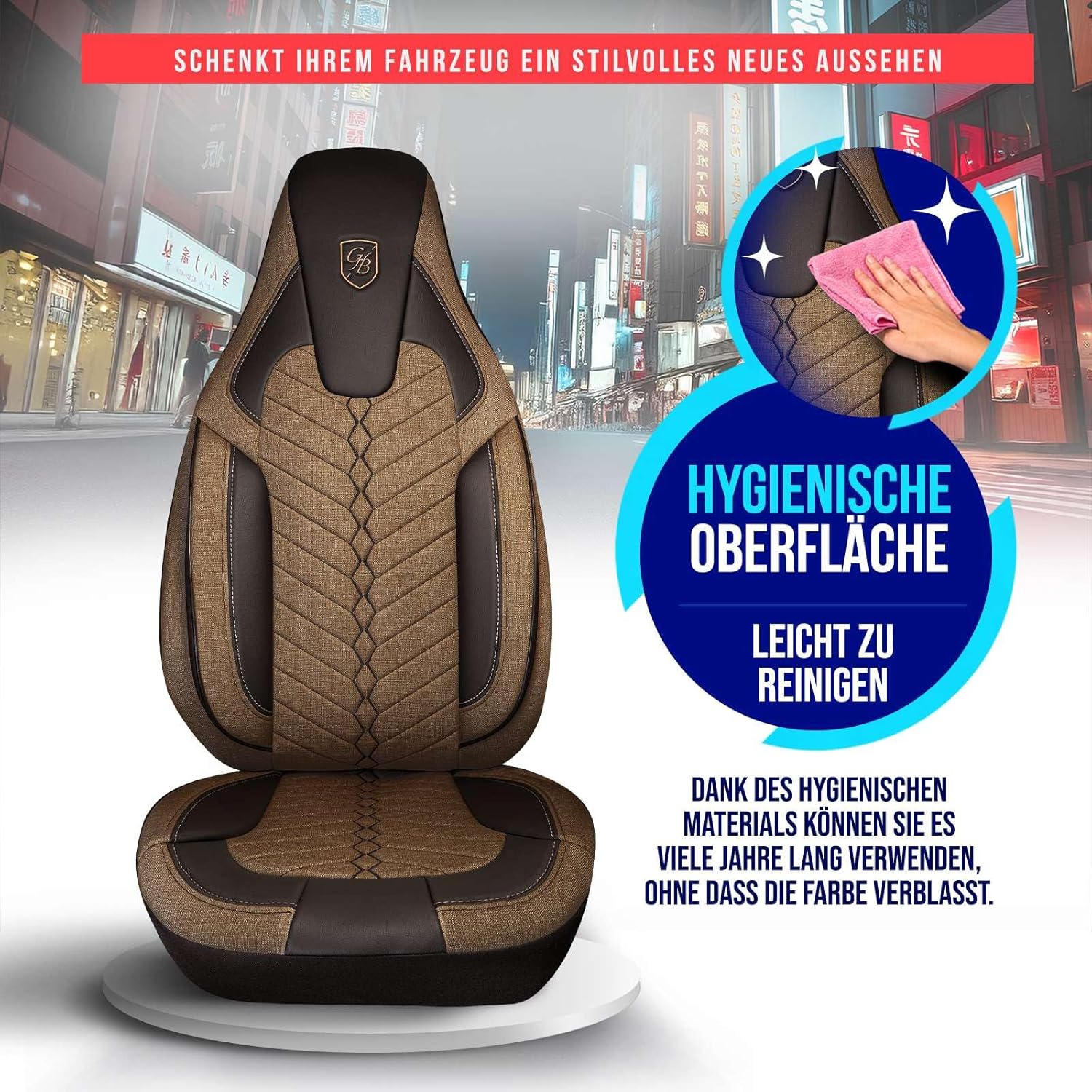 Munich Autositzbezüge für Suzuki Swift, Leinen