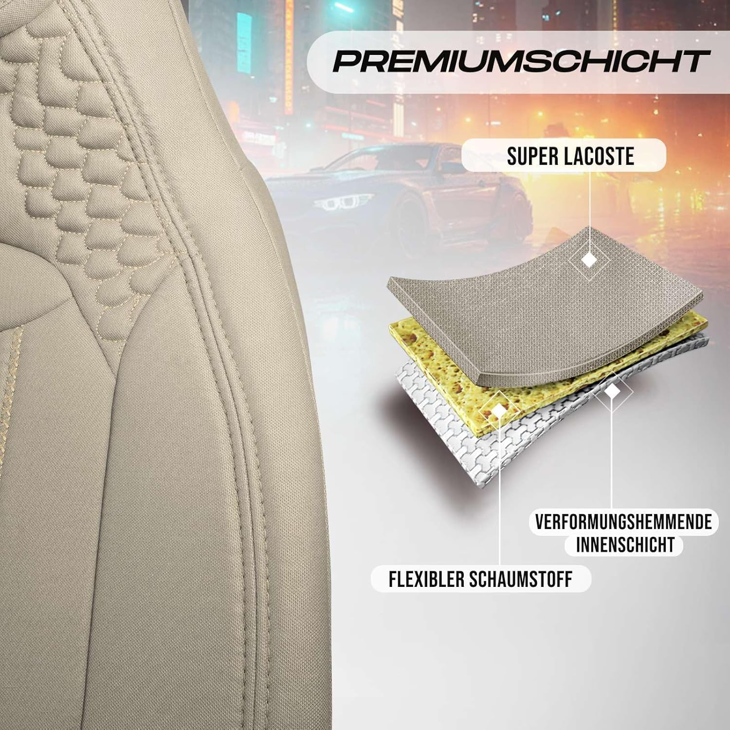 Hunter Autositzbezüge für Mercedes Benz G-Klasse, Lacoste-Stoff