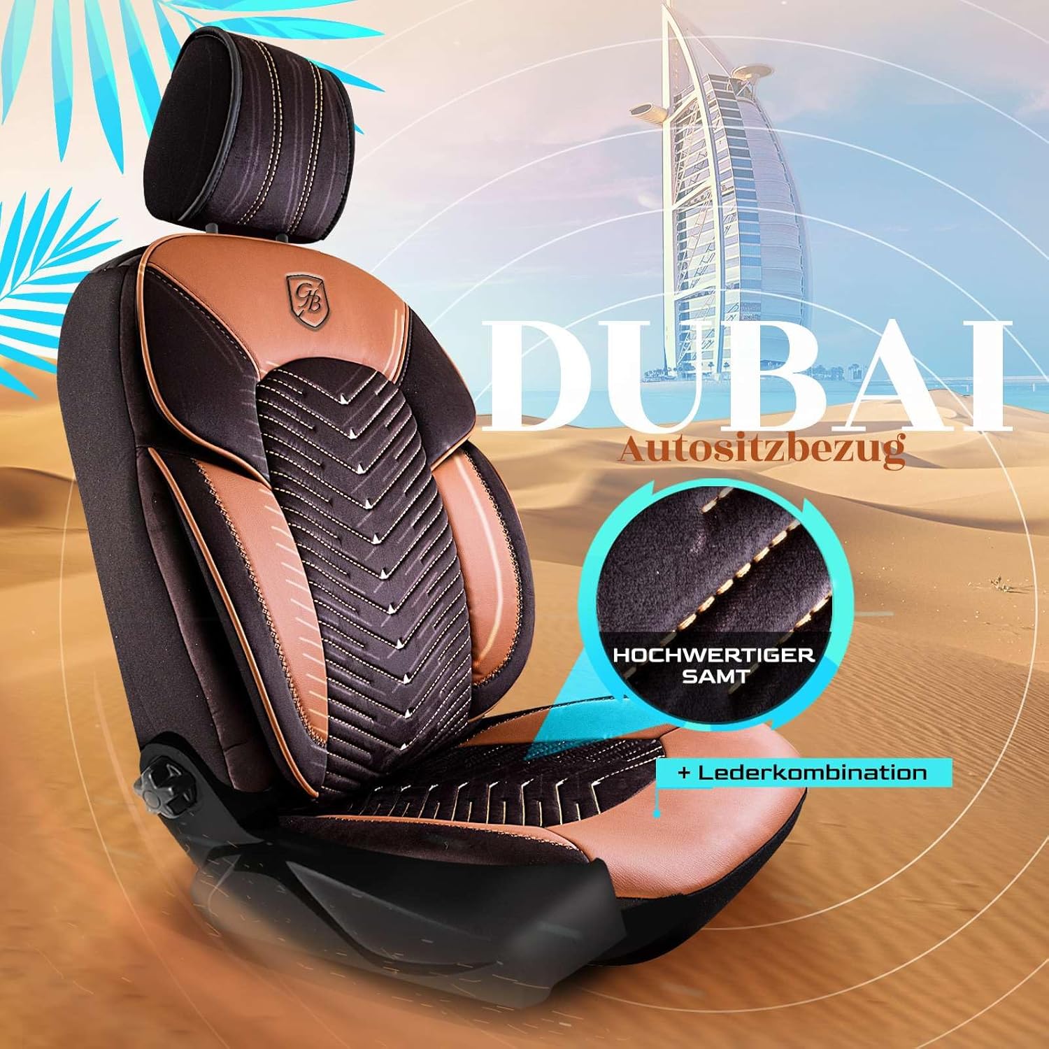 Dubai Autositzbezüge für Mazda 626, Samt