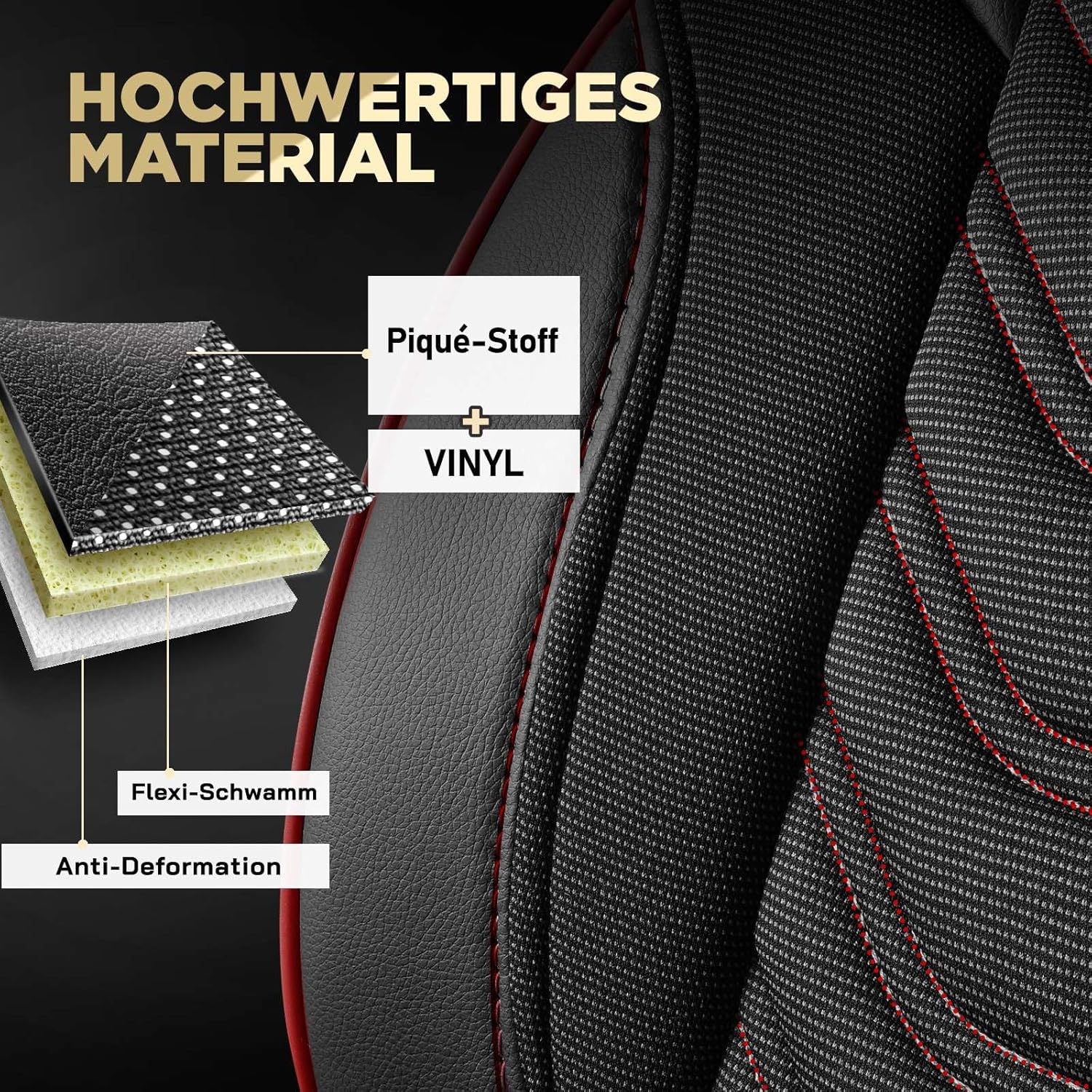 Autositzbezüge Universal 2+1 für Citroen Jumper (2014-2026), Piqué-Stoff