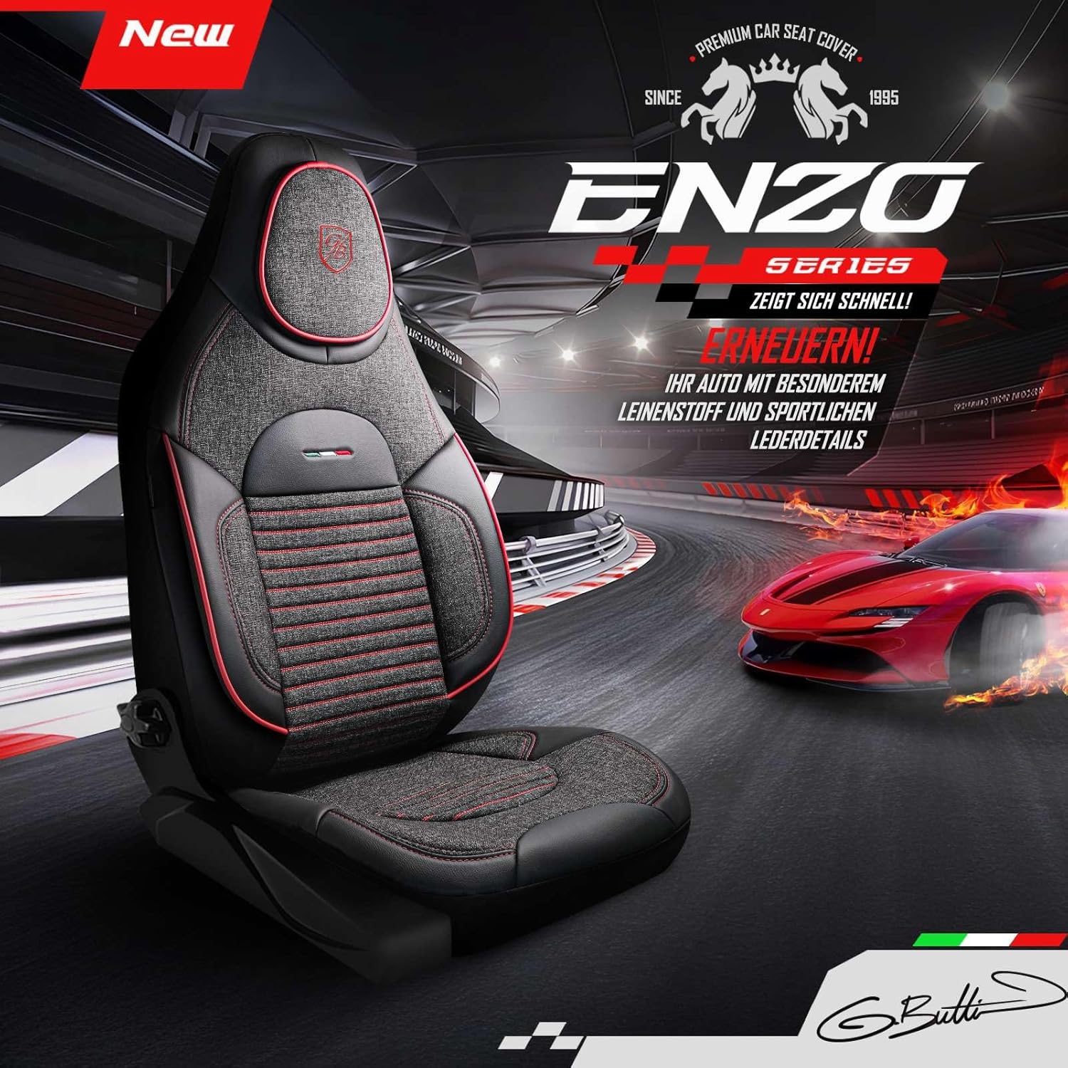Enzo Autositzbezüge für Opel Crossland X, Leinen
