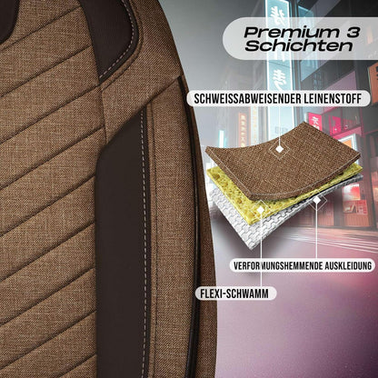 Munich Autositzbezüge für Audi Q7, Leinen